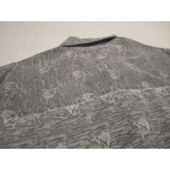 Bermuda Bay Shirt Adult XL Gray Hawaiian Summer Relax Vacation Mens Button Up - Picture 5 of 8